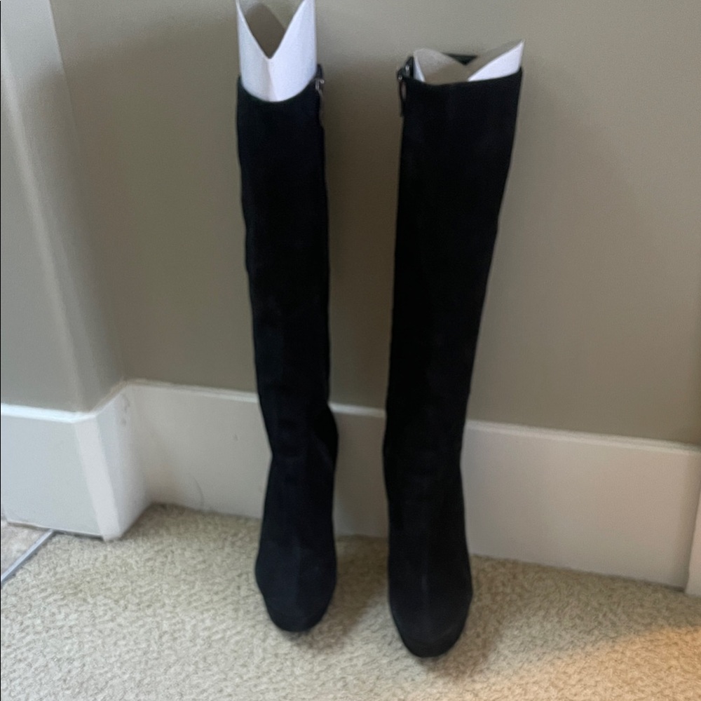 NICOLA Black Knee High Boots